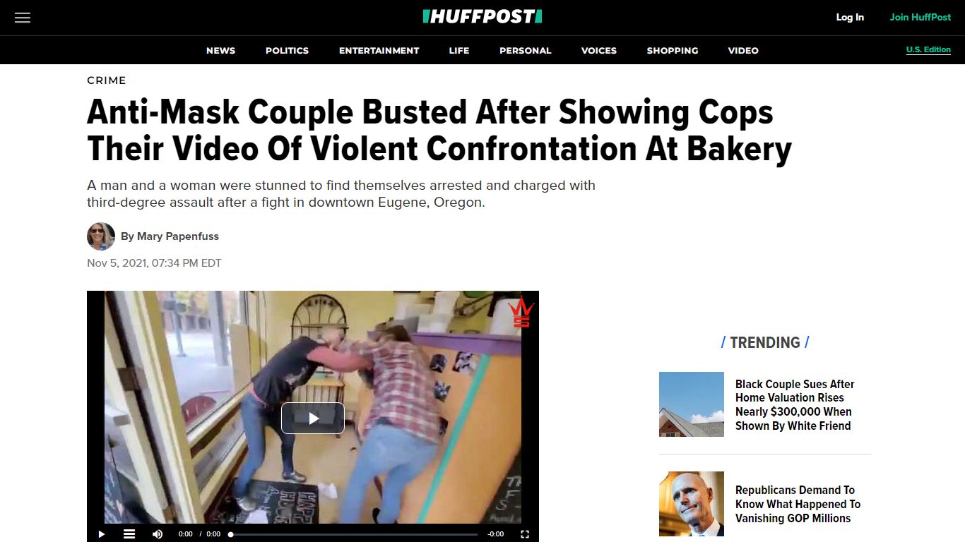 Anti-Mask Couple Busted After Showing Cops Their Video Of ... - HuffPost